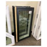48" x 24" Black Vinyl Picture Windows x 2