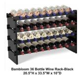 Bambloom 36 Bottle Wine Rack-Black
