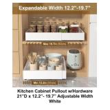 Kitchen Cabinet Pullout Drawer - White