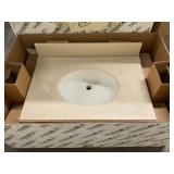 Transolid 31" x 22" Solid Surface Vanity Top.