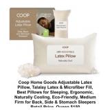Coop Queen Size Adjustable Latex Pillow x 2