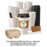 Varte 16oz 110pc Disposable Coffee Cup Set