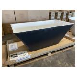 Acquabella 59" Black Freestanding Bathtub