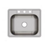 Dayton 25" SS Single Bowl Drop-In Sink x 2