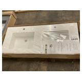 47-1/4" White Wall Mounted Counter Sink