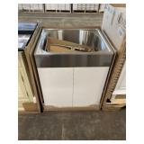 24" White Utility Sink With Faucet