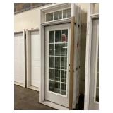 32" x 80" LH Steel 15-Lite Ext. Door W/ Transom