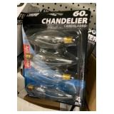 4Pk Feit 60W Candelabra Clear Bulbs x2
