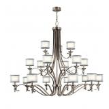 53" 18 Lite Grand Chandelier In Bronze