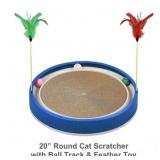 20" Round Cat Scratcher with Ball Track X 2