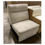 Pleather Chair To Sectional In Light Gray