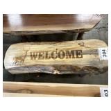14" x 37" x 19" Amish Made Pine Welcome Bench