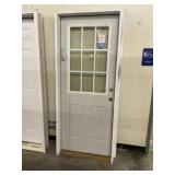 32" x 90" LH Steel OUTSWING 9-Lite Exterior Door