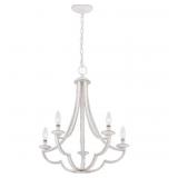 Ashley 5-Bulb Chandelier in White