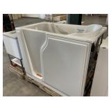 52" x 30" White Walk In Bathtub With 6 Water Jets
