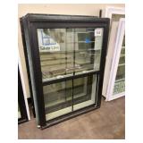 36" x 48" Black Vinyl Single Hung Windows x 2