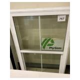 23" x 59" White Vinyl Single Hung Window
