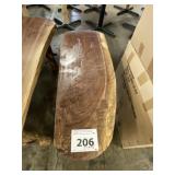13" x 36" x 19" Amish Made Walnut /Sassafras Bench