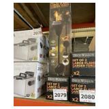 Set of 2 Large Flame Garden Torches