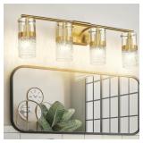 LMS Modern Vanity 4-Light Fixture (Brushed Gold)