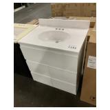 31" White Vanity w/ White Sink Top