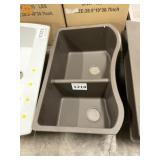 33" x 22" Undermount Composite Dbl Bowl Sink