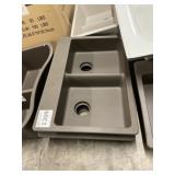 33" Brown Double-Bowl Composite Sink x2