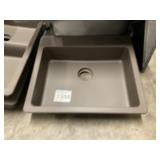 25" Single Bowl Composite Brown Sink