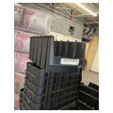 17" x 8" x 7" Black Stackable Storage Bins x 5