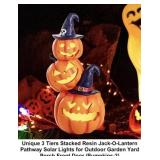 Jack-O Lantern Pathway Solar Lights x 2