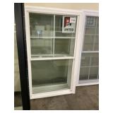 35" x 59" White Vinyl Single Hung Windows x 2