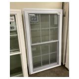 35" x 60" White Vinyl Double Hung Window
