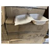 170ct. 9" x 6" White Hinged Lid Food Container x 1