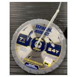 Irwin 7 1/4" x 24T Carbide Tipped Saw Blade x7