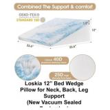 Loskia 12" Bed Wedge Pillow