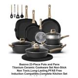 Bazova 23pc Titanium Ceramic Cookware Set