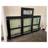 71" x 49" Black Vinyl Triple Single Hung Window