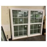 36" x 60" White Twin Single Hung Vinyl Window x 2