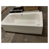 60" x 32" Alcove Soaking Bathtub RH