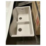 33" Double Bowl Composite Sink in Putty