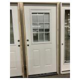 36" x 80" RH Steel HV 9-Lite w/ Blinds Ext. Door