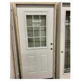 36" x 80" LH Steel HV 9-Lite w/ Blinds Ext. Door