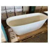 67" Acquabella White Freestanding Bathtub