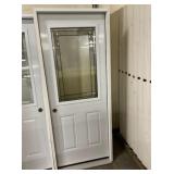 32" x 80" RH Steel HV Privacy Glass Exterior Door