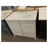 37.5" Gray Vanity w/ White/Gray Sink Top