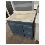 37" Navy Vanity w/ Cream Sink Top