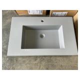 Aquabella 31.5" x 19.5" Wall Mount Sink in Gray