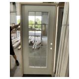 36" x 80" LH FV Steel Exterior Door in White