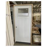 36" x 80" RH 2-Panel Steel Exterior Door in White