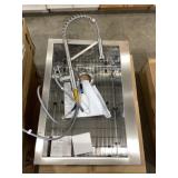 30" x 21" Stainless Steel Farmhouse Sink w Faucet